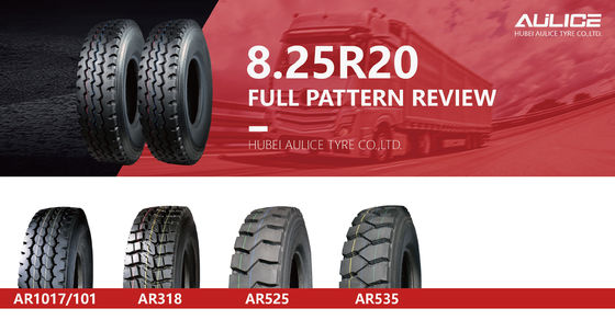 딥 블록 패턴 8.25 R20 타이어는 저항력이 있는 상용차 타이어를 자릅니다.